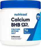 Nutricost Calcium BHB (250g) Unflavored, Calcium Ketone Salt, Gluten-Free