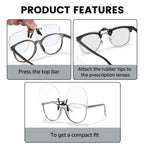 VIEWBETTER 3 Pack Clip On Blue Light Blocking Glasses for Eyes Strain/Light-Sensitive Flip Up Computer Gaming Glasses BL1008