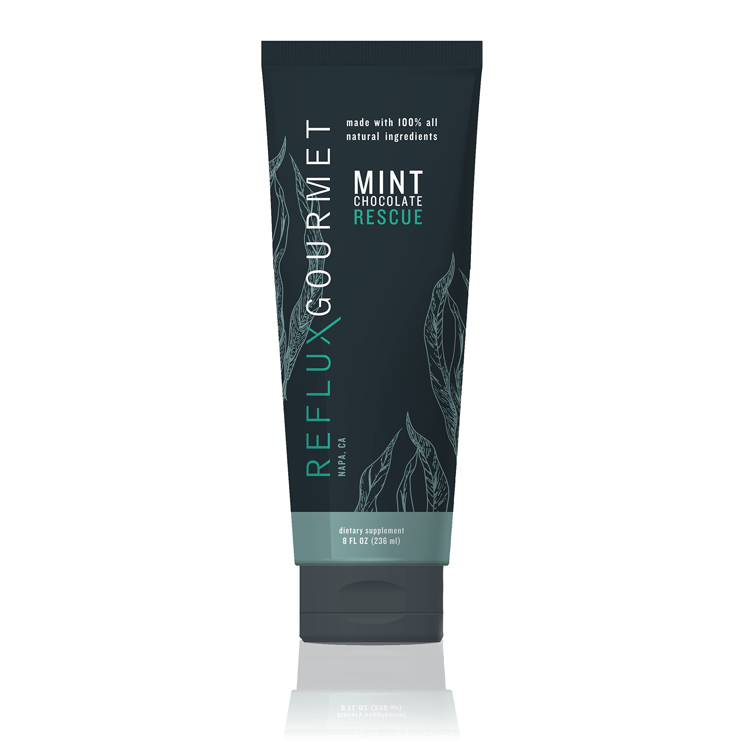 REFLUX GOURMET - Mint Chocolate Rescue All-Natural Alginate Therapy, Acid Reflux, GERD, LPR, Heartburn Relief, Made from All Natural Ingredients Considered Safe for Children and Pregnant Women