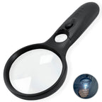 SeeZoom Magnifying Glass with Light, 3X Large Lens + 12X High Power Lens, Lighted Magnifying Glass Handheld Reading Magnifier for Seniors, Small Print, Coins & Jewelry, LED Light