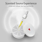 RRGFB Sauna Steamer Machine for Home, 1300W 1.8qt Steam Generator, Portable Steamer Pot with Remote Control, Oil Diffuser, 5-60 min Timer, 9 Levels, Heat up to 140°F