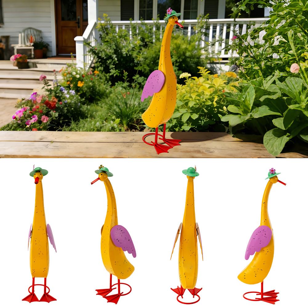 The Aura Collective 22" Duck Garden Statue Set of 2 Metal Ducks
