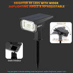 LEREKAM Solar Halloween Lights Outdoor Halloween Decorations Outdoor 2 Pack