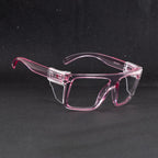 BINGKING ANSI Z87 UV400 Transition Photochromic Pink Safety Glases sunglasses for women (Clear pink (clear shield))