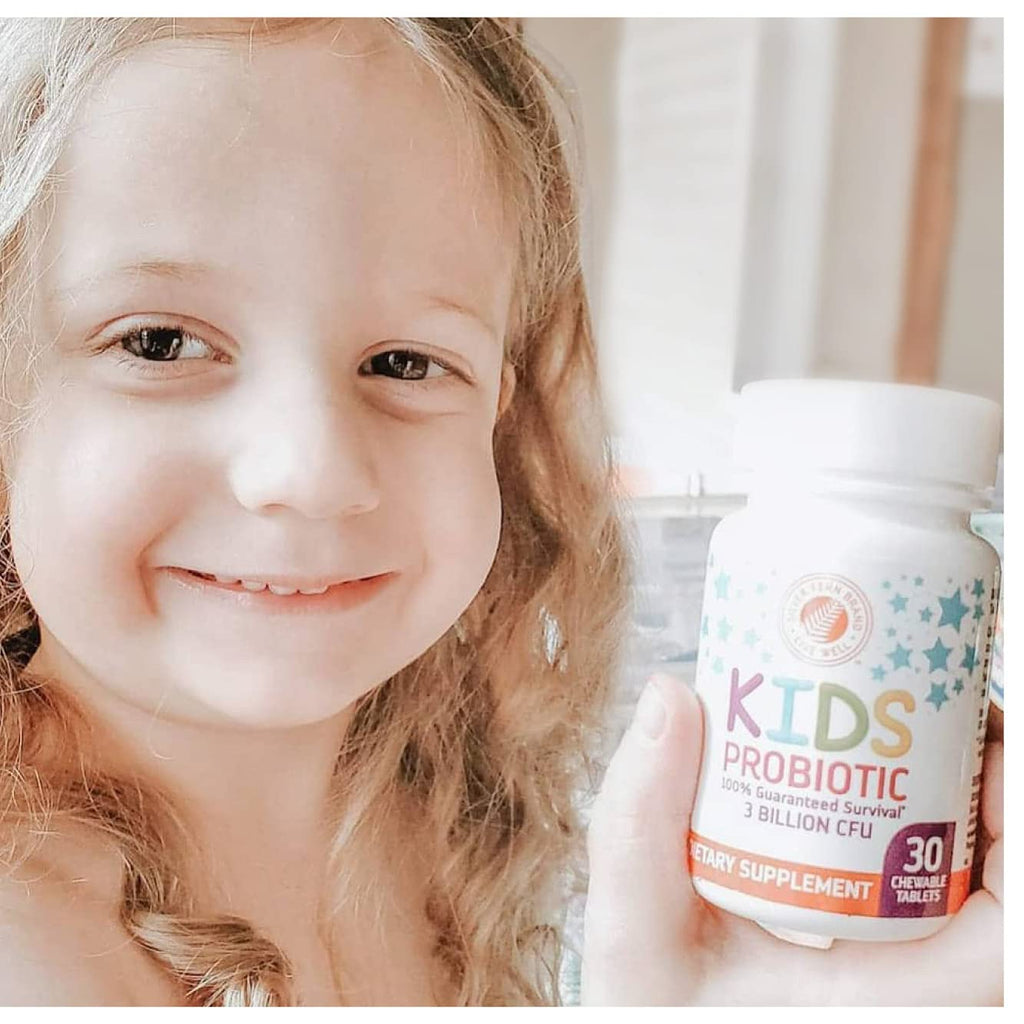 Silver Fern Brand Kids Ultimate Probiotic - 1 Bottle - 30 Chewable Tablets - Sugar & Gluten Free - Children's Dietary Supplement - DNA & Survivability Verified - Digestive & Immune Support