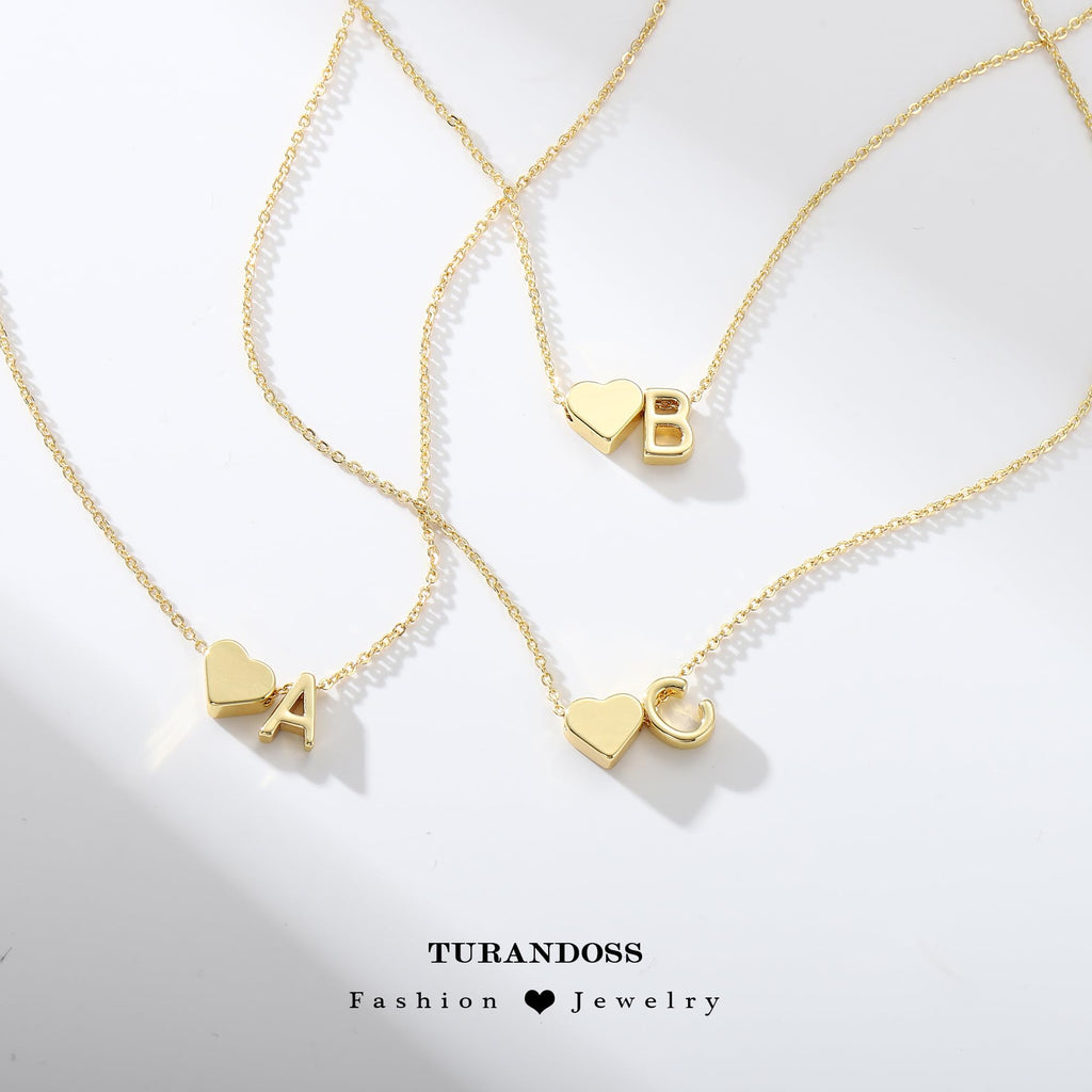 Turandoss L Initial Heart Necklace for Kids, Teen Girl Gifts Trendy Stuff