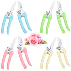 Jutom 8 Pcs Garden Shears Pruning Scissors Clippers Sharp Hand Pruners for Gardening Tools Cutting Flowers Trimming Plants Bonsai Fruits Picking, 4 Bypass Blade and 4 Straight Blade