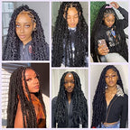 Leeven Pre-twisted butterfly locs crochet hair 24 Inch Blonde BoHo Butterfly Faux Locs Crochet Braids Hair Distressed Butterfly Loc Hair Extensions for Women 27#
