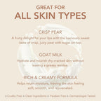 Dionis Goat Milk Crisp Pear Hand & Body Cream and Body Lotion Limited Edition Gift Bundle (Pack of 2)