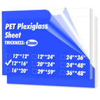 Art3d Plexiglass Sheets, Clear & Flexible, 2-Pack of 16 x 12"
