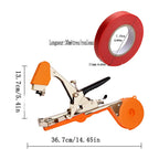 Plant Tying Machine Tool,Vegetable Gardening Tools with 10000pcs Staples 20 Rolls Tape and Replacement Blade for Grapes,Raspberries,Tomatoes,and Vining Gardening Tying Tool(Orange)