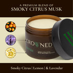 Crowned Skin Empire Body Butter Cologne for Men | Smoky Citrus Musk | New Moisturizing Formula Scented with Lemon & Lavender | Infused with Natural Shea & Mango Butters | All-Day Fragrance | 4.4oz
