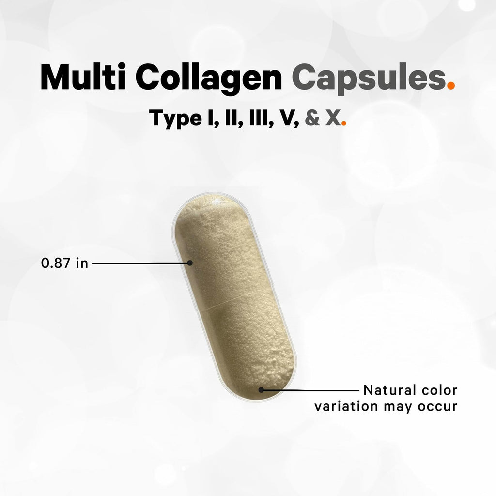 Codeage Multi Collagen Peptides Protein Capsules, 5 Collagen Types, Grass-Fed & Hydrolyzed Bovine Collagen Pills Supplement, Ashwagandha, Amla Berry Vitamins, Collagen Peptides - 90 Capsules