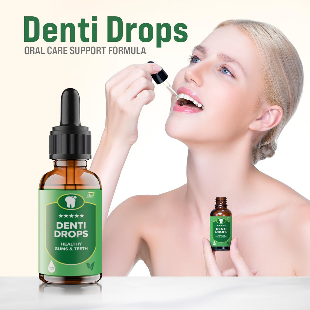 Denti Drops Pro Drops for Teeth and Gums, Denti Drops Pro Healthy Gums Teeth, Denti Drops Pro Reviews, Denti Drops Pro for Gums and Teeth Natural Liquid Supplement (2 Pack - 2 Month Supply)
