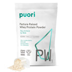 Puori Whey Protein Powder - Bourbon Vanilla - PW1 Pasture Raised, Grass-Fed & Non-GMO - 100% Natural and Pure for Muscle Growth - 21g Protein 1.98lbs - Gluten-Free