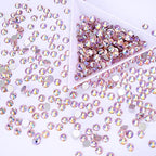 288Pcs Pink AB Crystal Rhinestones,Glass Flatback Rhinestones Gemstones for Nail Face Makeup Art Crafts Clothes Decoration -(SS30,6.5mm,Pink AB)