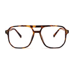 FEISEDY Blue Light Blocking Glasses Fake Nerd Clear Square Computer Lightweight Pilot Glasses Frame Oversized B2866