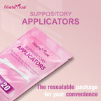 Nieteyrue Disposable Suppository Applicators Individually Wrapped Hygienic Fit to Size 00 Cap-sules and Many Shapes of Suppositories, Tablets Feminine Care Applicators from (20 Counts-new)