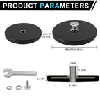 DIYMAG Rubber Coated Mounting Magnets 1/4in 120lbs 12pcs
