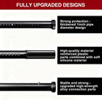 AceMining Sliding Door Security Bar,Heavy Duty Sliding Patio Door Lock Bar, 20-50inch Adjustable Multi-use Window Security Bars, Sliding Door Stopper,Black,1Pack