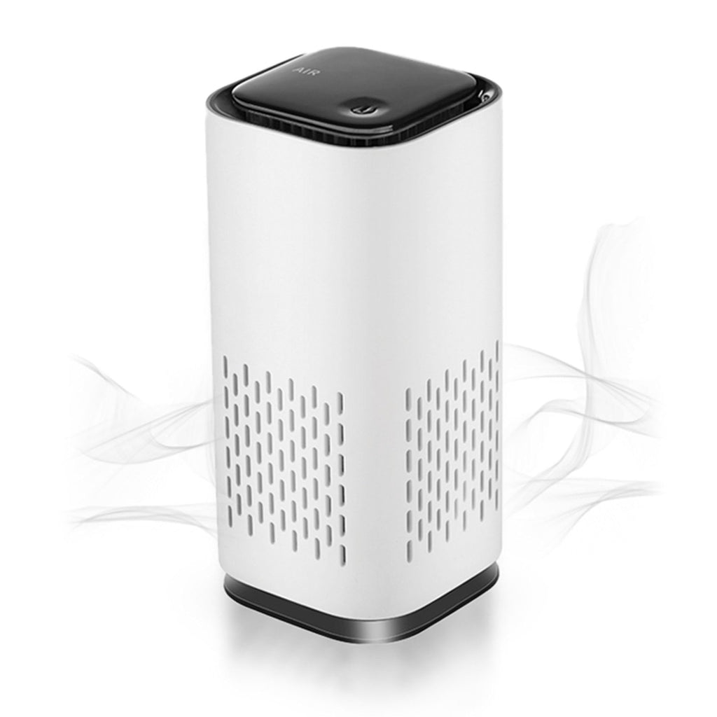 KIKI PURE A1 2021 Mini HEPA USB-C Powered Air Purifier. Ultra Portable (5.2in tall, 6.7 ounces), Ultra Quiet. for Travel, In-Car and Desktop (White)