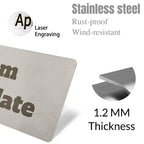 Signxuni Engraved Memorial Plaques for Outdoors, Stake Mounted Metal Plaque