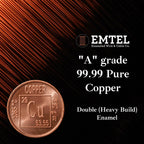 Emtel 24 AWG - 1 lb (805 feet) 99.9% Pure Copper Wire, Enameled Magnetic Wire for Motor, Transformer, Magnetic Coil, & Electroculture Gardening, Winding Magnet Wire - 220°C (428°F) Thermal Class