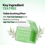 MEDIHEAL Teatree Trouble Pad - Square Cotton Facial Toner Pads with Tea Tree & Lactobacillus - Soothing to Calm Sensitive & Acne Prone Skin- Vegan Face Gauze 100
