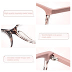 Madison Avenue Square Vintage TR90 Blue Light Blocking Reading Glasses for Women with Case, Anti Glare/Eyestrain Computer Readers Pink Demi +1.75