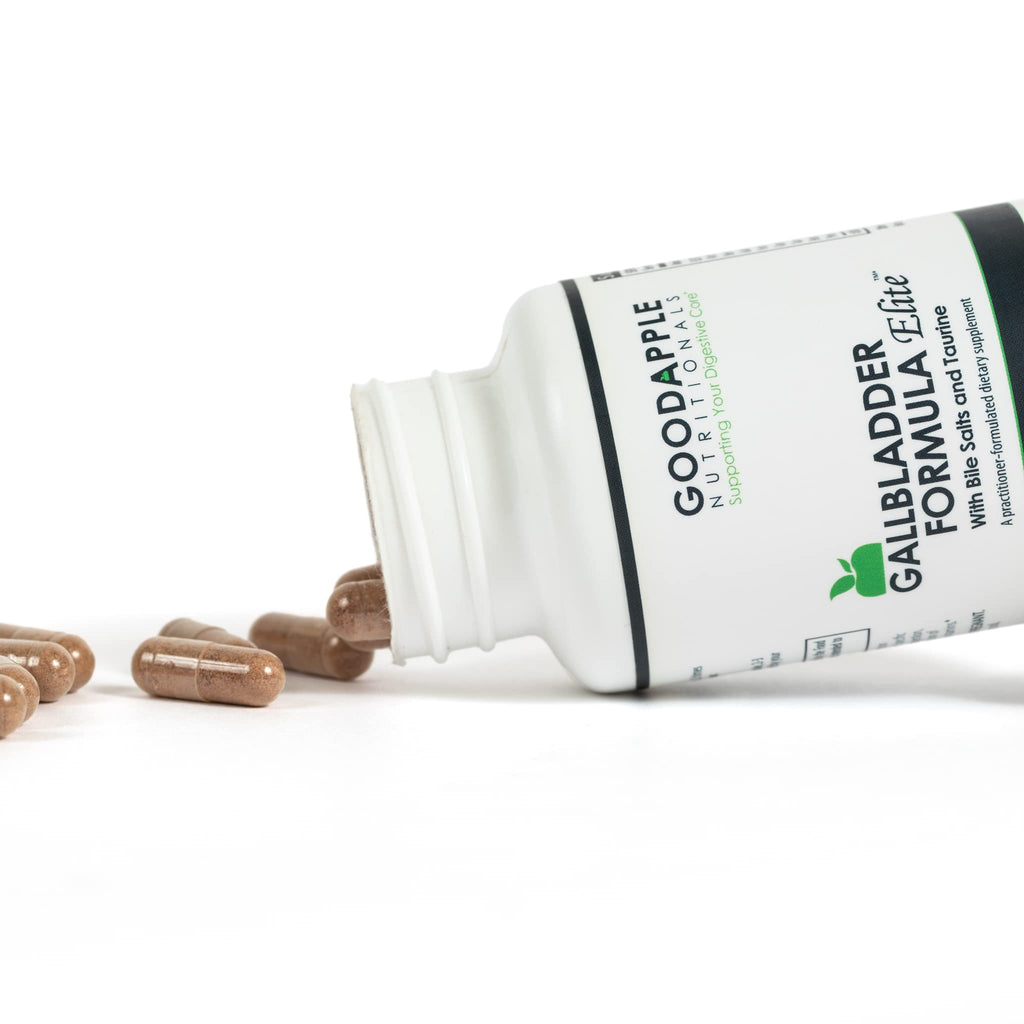 GOODAPPLE NUTRITIONALS Gallbladder Formula Elite – Ox Bile Salts, Taurine & Digestive Enzymes for Healthy Fat Digestion, Bile Flow & Digestive Comfort – 90 Capsules