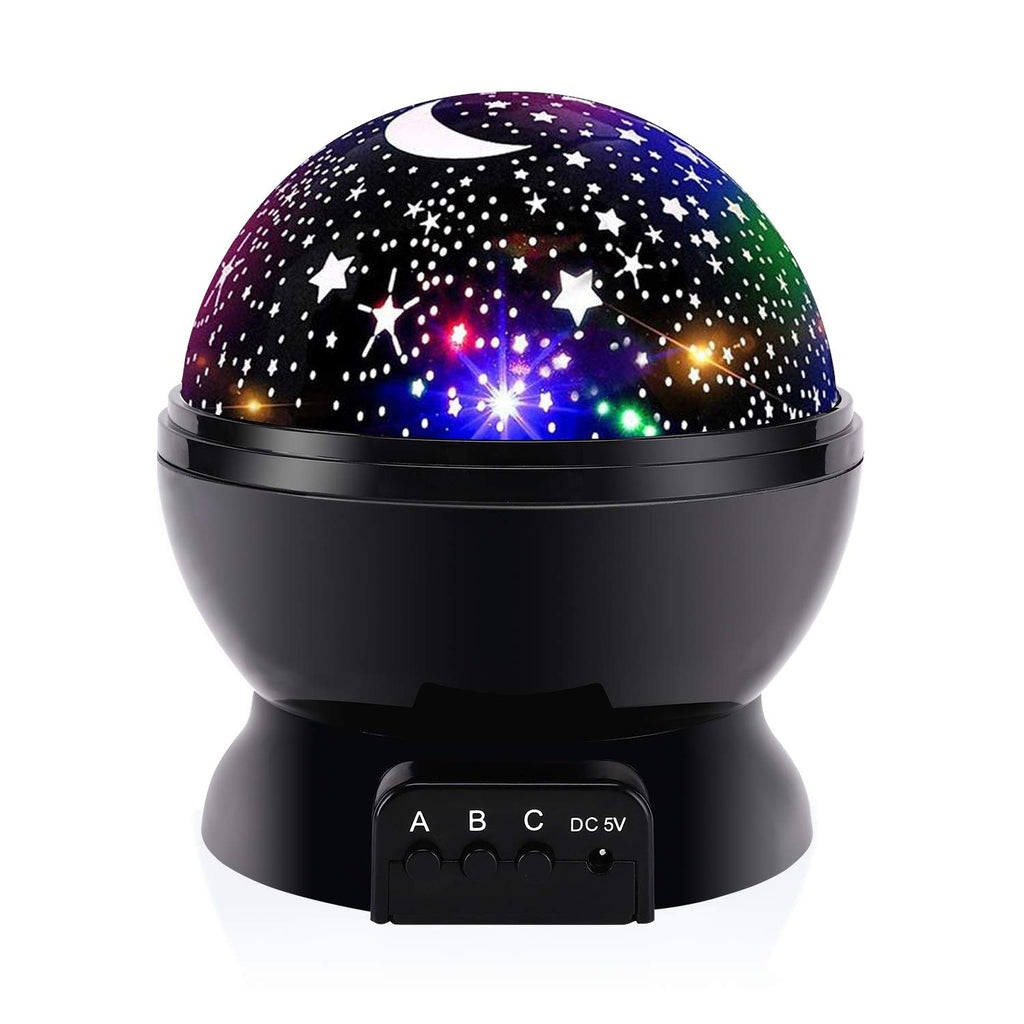 RICTLY Night Light for Kids, Kids Night Light Nebula 360 Degree Rotation - 4 LED Bulbs 12 Light Color Star Projector Changing with USB Cable, Romantic Gifts for Men Women Children