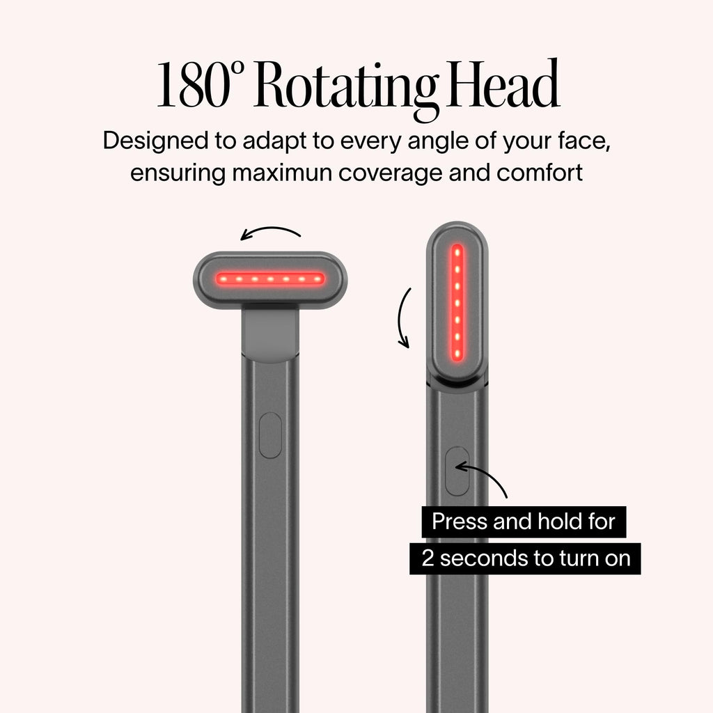 Solawave 4-in-1 Radiant Renewal Facial Wand | Red Light Therapy for Face and Neck | Galvanic Skincare Wand & Facial Massager | Anti-Aging Wrinkle Reduction | Solawave Original | Matte Black