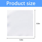 120 Pack Microfiber Cleaning Cloth for Glasses (5.5"x5.5"), Sublimation Eye Glasses Clean Cloths White Microfiber Lens Cleaner Cloths for Eyeglasses, Lenses, Silverware, Camera, Phones and Laptops