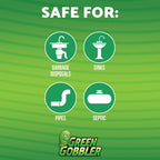 Green Gobbler Ultimate Main Drain Opener | Drain cleaner Hair Clog Remover | Works On Main Lines, Sinks, Tubs, Toilets, Showers, Kitchen Sinks | 64 fl. oz.