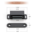 Ravinte 8 Pack Black Magnetic Door Catch, Matte Black Cabinet Magnets, Strong Magnetic Catch Latch for Kitchen Cabinets, Drawers & Cupboards, Stainless Steel Closures