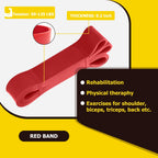 Pull Up Bands, Resistance Bands, Pull Up Assistance Band Exercise Bands for Men & Women Working Out, Body Stretching, Physical Therapy, Muscle Training - Red