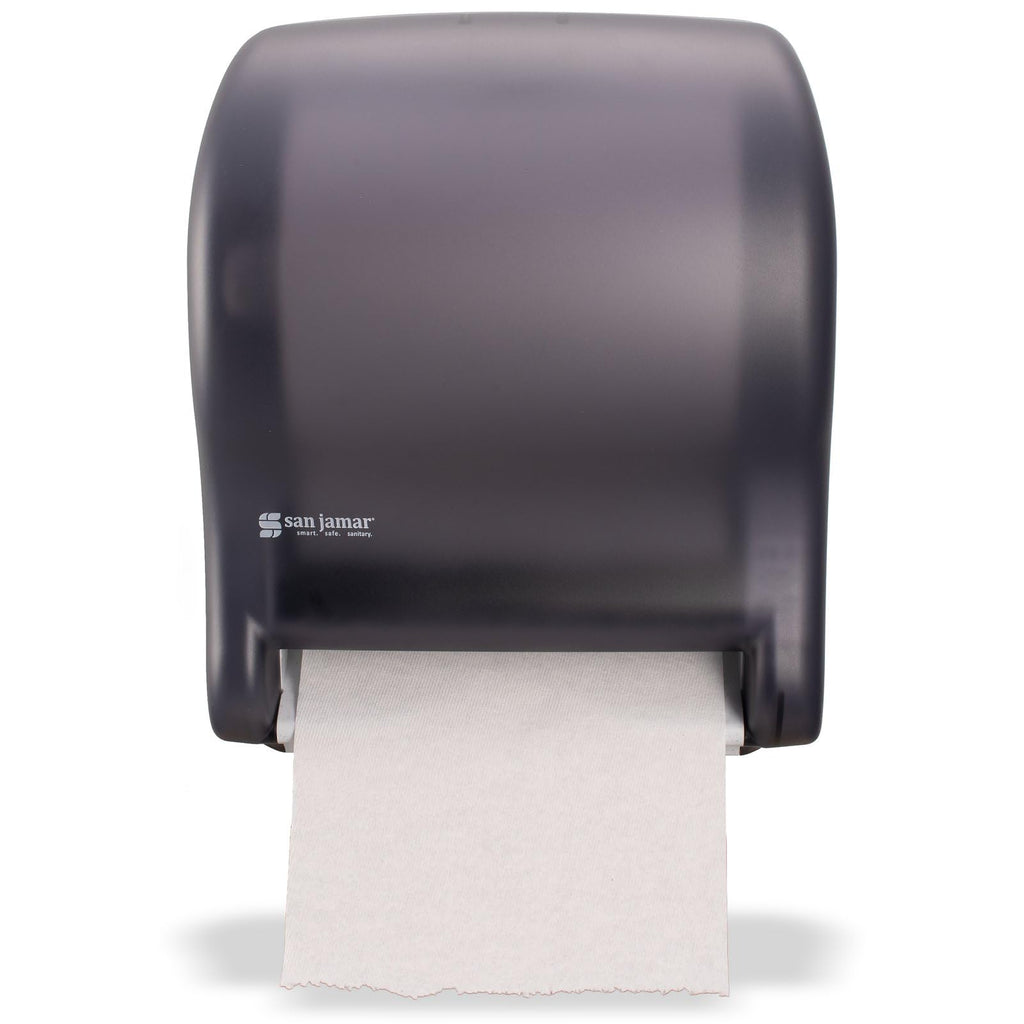 San Jamar Tear-N-Dry Essence Automatic Dispenser, Wall Mount, Plastic, Black Pearl