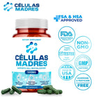 Stem Cell Supplements 500mg (120 Cap) Natural Anti-Aging & Longevity Support with Spirulina & Chlorella, Boost Cellular Renewal, Restore Youthful Energy, Reduce Joint Soreness – Celulas Madre