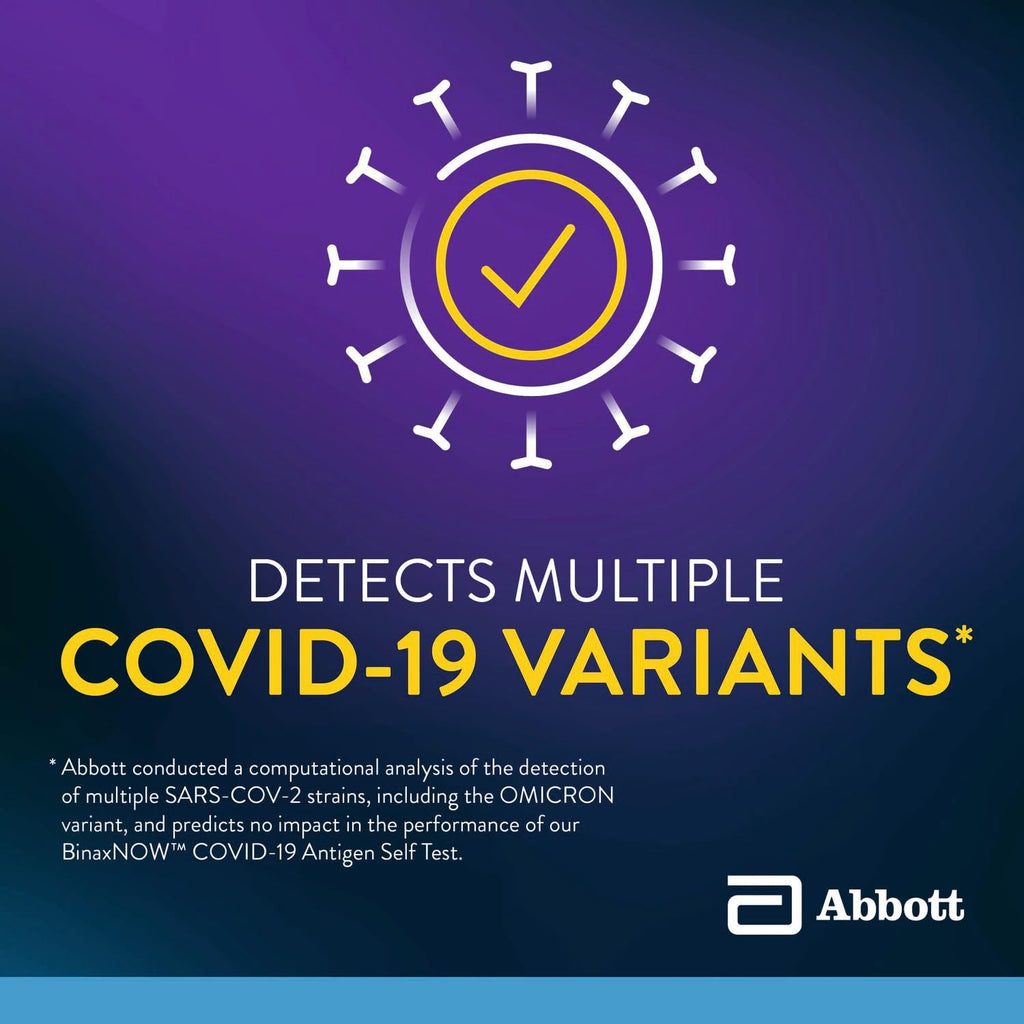 BinaxNOW COVID-19 Antigen Self Test, 1 Pack, 2 Tests Total, COVID Test With 15-Minute Results Without Sending to a Lab, Easy to Use at Home