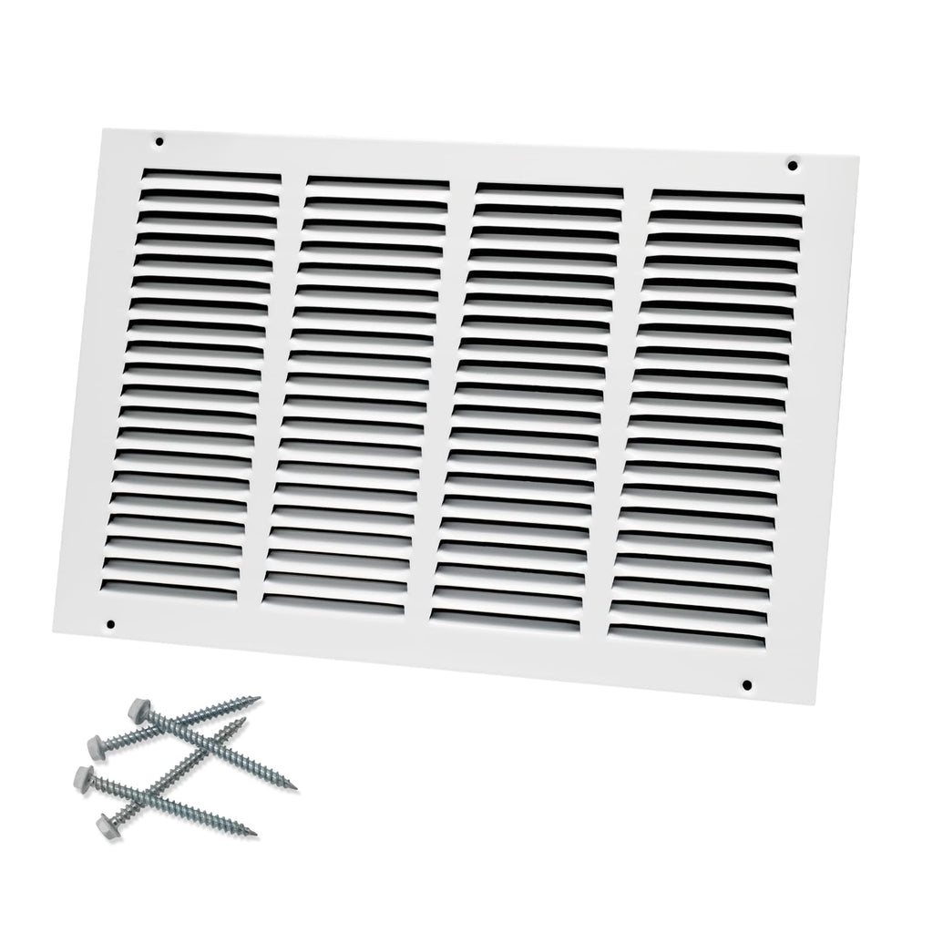 Howeall 16"W x 10"H [Duct Opening Size] Steel Return Air Grille, Air Return Vent Cover for Ceiling and Sidewall - HVAC Air Vent Covers - [Outer Dimensions: 17.75"W x 11.75"H]