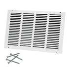 Howeall 16"W x 10"H [Duct Opening Size] Steel Return Air Grille, Air Return Vent Cover for Ceiling and Sidewall - HVAC Air Vent Covers - [Outer Dimensions: 17.75"W x 11.75"H]