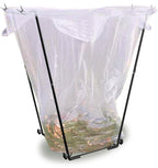 Artigarden Garden Trash Bag Holder - Outdoor Leaf Bag Support Stand Multi-Use Metal Garbage Bag Holder Frame Holds 30-45 Gallons Bag for Camping Leaves Gardening Parties Yard Weeding (Black)