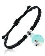 SUPHELPU Custom Bracelets with Picture Inside, Personalized Photo Bracelet Projection, Personalized Gifts for Men Memorial, Men's ID Bracelets