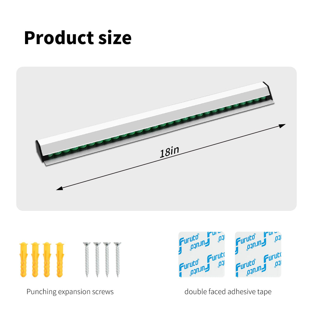 Ticket Holder for Restaurant, 16/18/24/28/30" Ticket Check Rack Restaurant Order Receipt Holder Ticket Rail Display Slide Ticket Rack for Commercial Kitchen Cafes Pubs Bars (18 Inch)