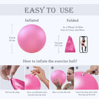 Soft Pilates Ball 9 Inch, Ideal Small Exercise Ball Between Knee Squeeze for Physical Therapy Yoga Core Medicine Abs Pt Bouncy, Mini Rubber Fitball Barre Workout Equipment for Women Men Kid Toddler