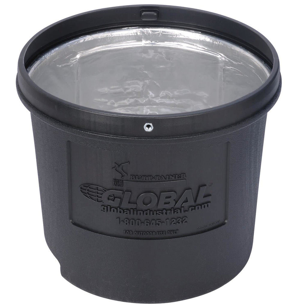 Global Industrial Free Standing Outdoor Cigarette Receptacle Ashtray, Black