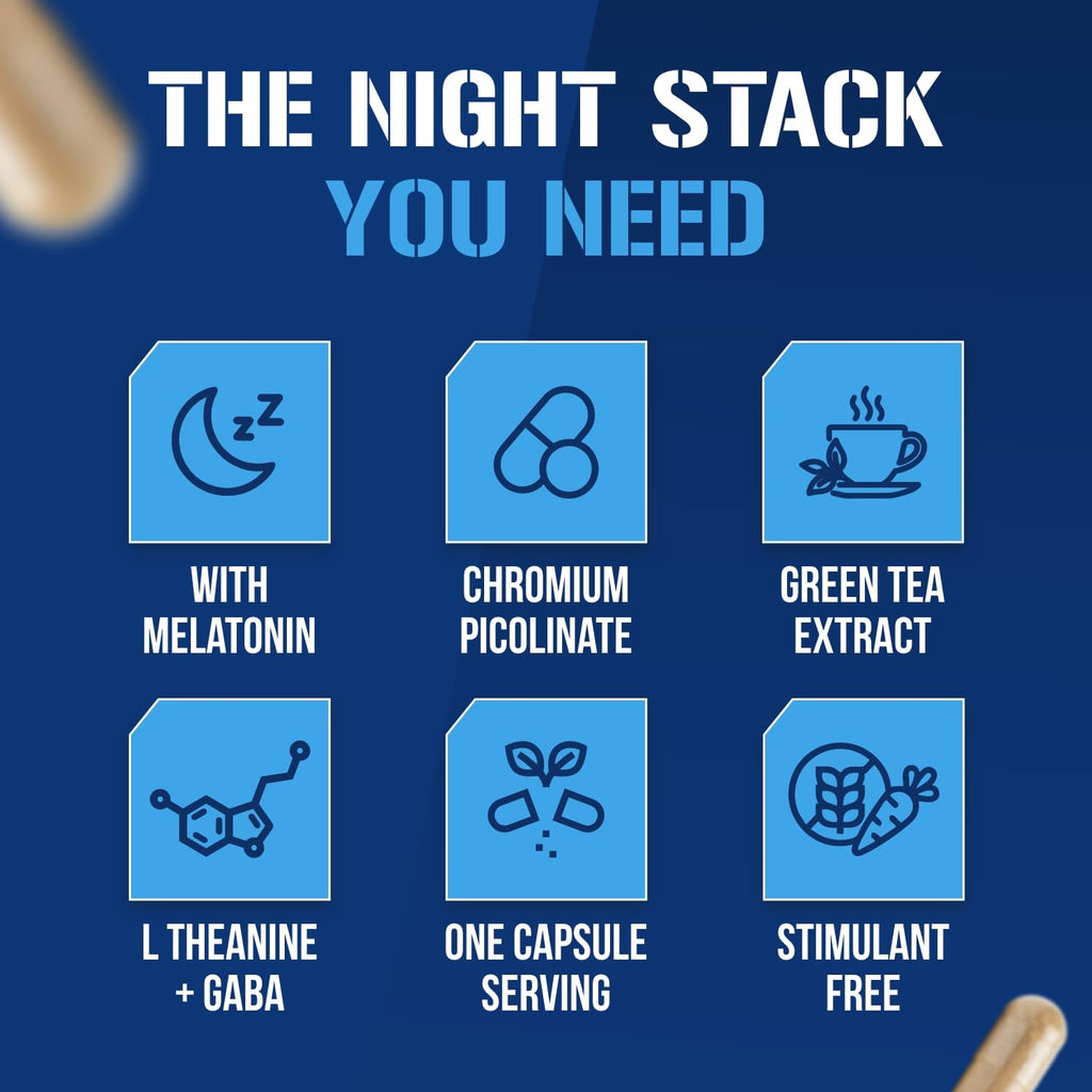 Evlution Nutrition Night Time Fat Burner Support - Overnight Sleep and Weight Loss Support Pills with Thermogenic Green Tea and White Kidney Bean Extract - Diet Pills That May Help Stubborn Fat Loss