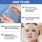 NEXTBEAU [PACK OF 20 Solution Sheet Mask Pack 5types x 4pc Aloe, Niacinamide, Collagen, Hemp seed, Hyaluronic Acid