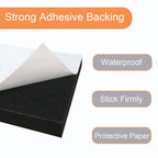 8 Pcs Black Adhesive Foam Padding, Closed Cell Foam Sheet 1/2" Thick 6 Inch X 6 Inch Neoprene Rubber Pad Self Stick Anti-Slip Adhesive Anti Vibration Pad (6inX 6inX 1/2in, 8)