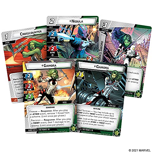 Marvel Champions The Card Game Gamora HERO PACK - Superhero Strategy Game, Cooperative Game for Kids and Adults, Ages 14+, 1-4 Players, 45-90 Minute Playtime, Made by Fantasy Flight Games
